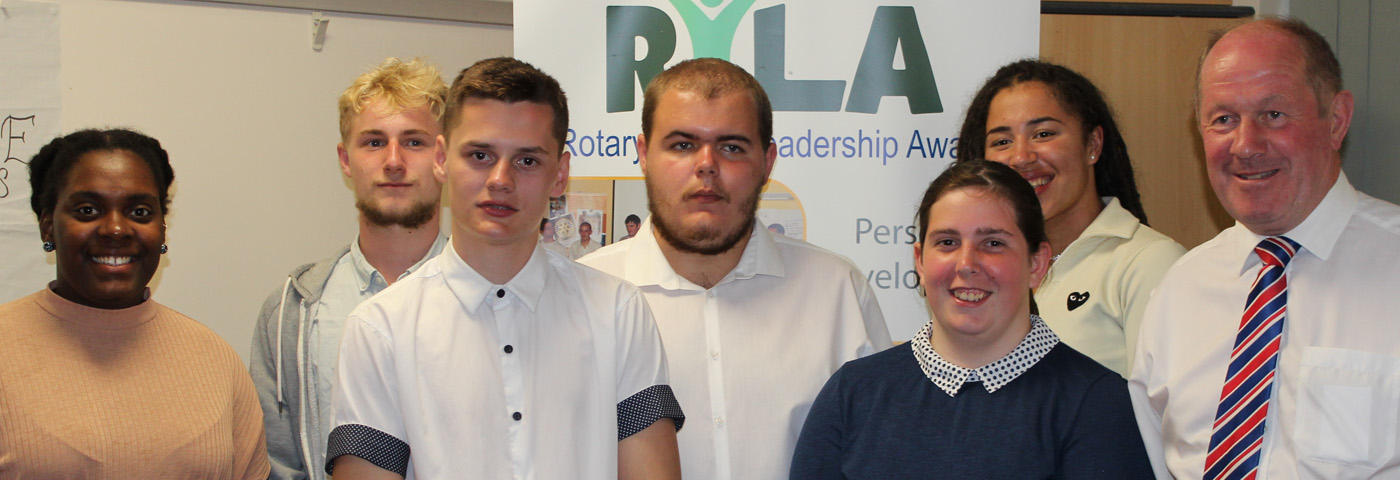 PCC and six young people on the Rotary Youth Leadership Award programme
