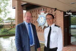 PCC with proposed candidate for the new Chief Constable, Rachel Kearton